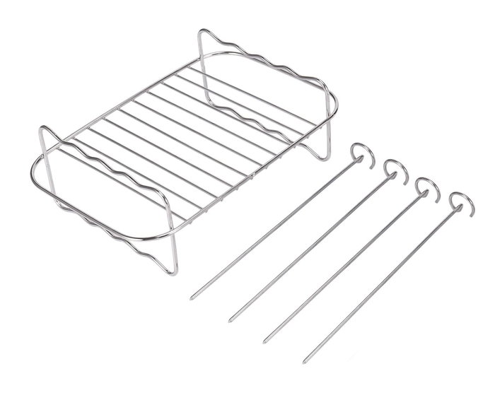 Inde Rejilla Rectangular Airfryer con 4 Pinchos 20 cm x 14.5 cm x 8 cm (12 Unidades)
