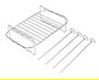 Inde Rejilla Rectangular Airfryer con 4 Pinchos 20 cm x 14.5 cm x 8 cm (12 Unidades)