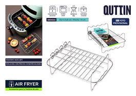 Inde Rejilla Rectangular Airfryer con 4 Pinchos 20 cm x 14.5 cm x 8 cm (12 Unidades)