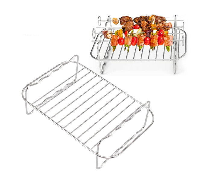 Inde Rejilla Rectangular Airfryer con 4 Pinchos 20 cm x 14.5 cm x 8 cm (12 Unidades)