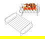 Inde Rejilla Rectangular Airfryer con 4 Pinchos 20 cm x 14.5 cm x 8 cm (12 Unidades)