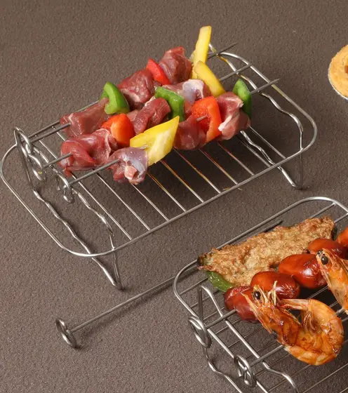 Inde Rejilla Rectangular Airfryer con 4 Pinchos 20 cm x 14.5 cm x 8 cm (12 Unidades)