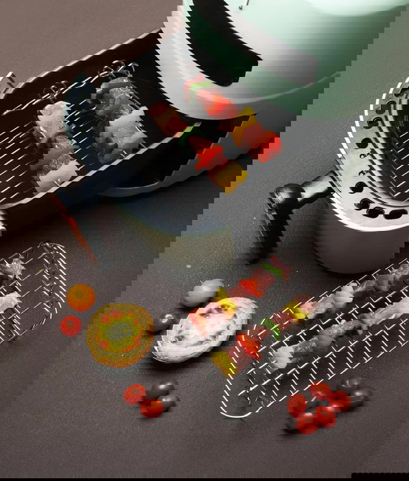 Inde Rejilla Rectangular Airfryer con 4 Pinchos 20 cm x 14.5 cm x 8 cm (12 Unidades)