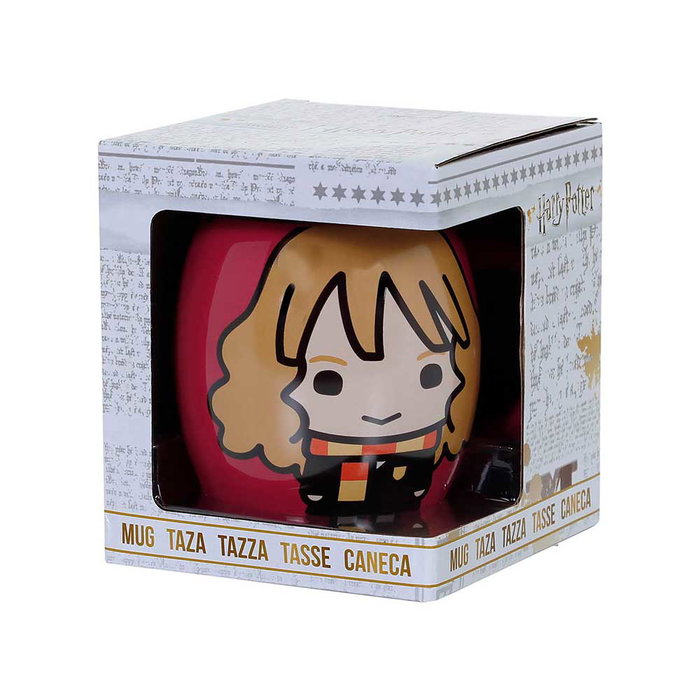 Harry Potter Taza Cerámica Hermione Chibi Marrón 0.47L 10.5x14x9.5cm Caja Regalo