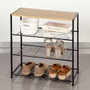 Max Home Zapatero 4 Baldas 63x30x63 cm Acero y Aglomerado Melamina Color Baby