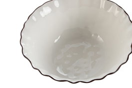 DKD Home Decor Ensaladera de Porcelana Blanca Louvre Loving 24