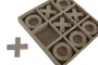 DKD Home Decor Juego de Mesa Tic Tac Toe Resina Beige