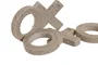 DKD Home Decor Juego de Mesa Tic Tac Toe Resina Beige