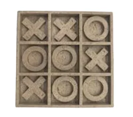 DKD Home Decor Juego de Mesa Tic Tac Toe Resina Beige