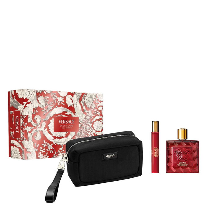Versace Eros Flame Estuche 3 piezas con 100ml + 10ml y Neceser