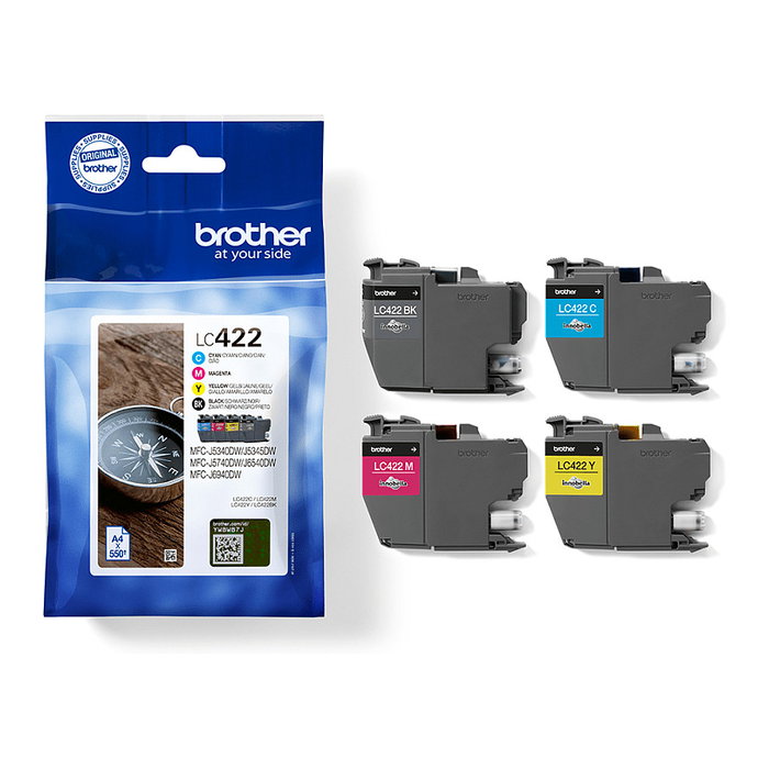Brother LC422VAL Multipack de 4 Cartuchos de Tinta (BK/C/M/Y) Brother LC422VAL Multipack de 4 Cartuchos de Tinta (BK/C/M/Y)