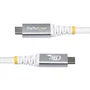 StartTech Cable USB4 Gen 4x2 USB-C a USB-C 1m CC1M80GUSB4CABLEW - Hasta 80 Gbps, 240W EPR PD 3.1, Vídeo 8K/120Hz, Compatible Thunderbolt 4, Certificado USB-IF, Blanco