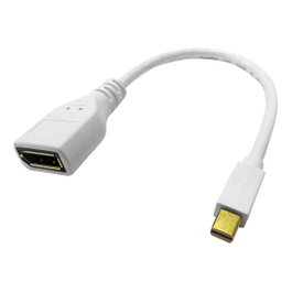 ROLINE Adaptador Mini DisplayPort Macho a DisplayPort Hembra, 0,15 m, Blanco