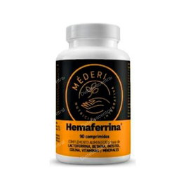 MEDERI NUTRICION INTEGRATIVA Hemaferrina 90 Comp: Complemento alimenticio con hierro, lactoferrina y vitaminas B para energía y formación de glóbulos rojos