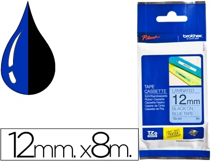 Brother TZe-531 Cinta laminada azul/negro 12mm Brother TZe-531 Cinta laminada azul/negro 12mm