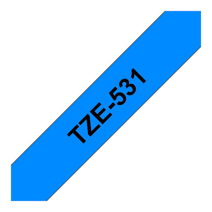 Brother TZe-531 Cinta laminada azul/negro 12mm Brother TZe-531 Cinta laminada azul/negro 12mm
