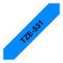 Brother TZe-531 Cinta laminada azul/negro 12mm