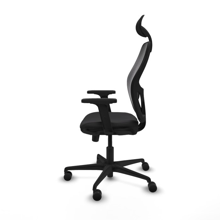 PIQUERAS Y CRESPO Silla de oficina Jorquera con mecanismo Sincro/Traslack, Similpiel Negro