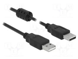 DeLOCK Cable USB 2.0 Tipo-A a Tipo-A 2 m Negro