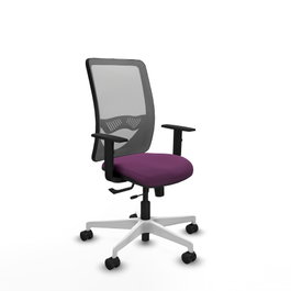 PIQUERAS Y CRESPO Silla de oficina Zulema con mecanismo Sincro/Traslack, Morado y Gris