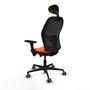 PIQUERAS Y CRESPO Silla de oficina Jorquera con mecanismo Sincro/Traslack, Naranja y Negro