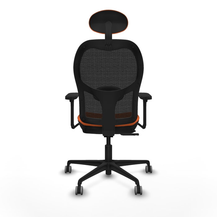 PIQUERAS Y CRESPO Silla de oficina Jorquera con mecanismo Sincro/Traslack, Naranja y Negro PIQUERAS Y CRESPO Silla de oficina Jorquera con mecanismo Sincro/Traslack, Naranja y Negro