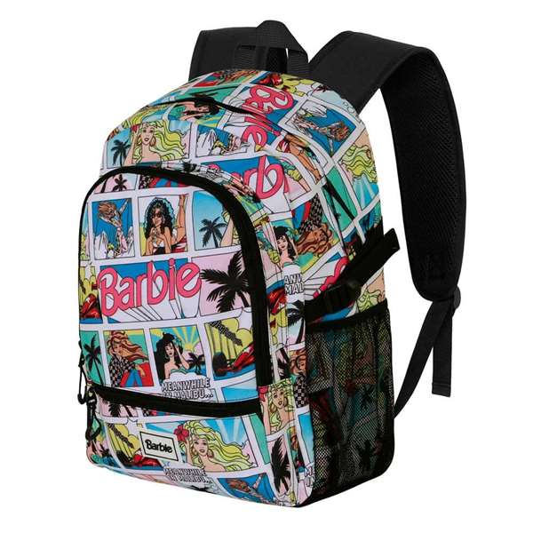 Karactermania Mochila Fight Fan 2.2 Barbie Comic Multicolor Ripstop 31 x 18 x 44 cm Ligera Urbana con Compartimento y Bolsillos