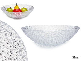 VIVALTO Bowl Cristal Bits 31 cm Transparente (Set de 4)