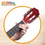 WOOMAX Guitarra de juguete de madera con 6 cuerdas