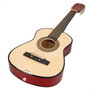 WOOMAX Guitarra de juguete de madera con 6 cuerdas