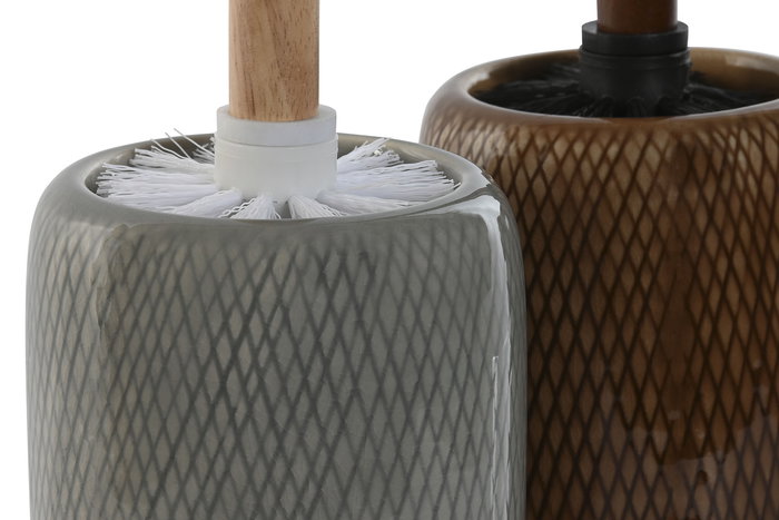 DKD Home Decor Escobillero Gris Marron Gres y Pe 11 x 40 x 11 cm (2 Unidades) DKD Home Decor Escobillero Gris Marron Gres y Pe 11 x 40 x 11 cm (2 Unidades)