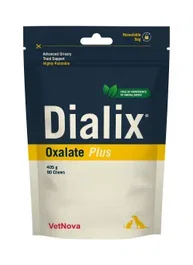 Vetnova Dialix Oxalate Plus Chews - Suplemento Alcalinizante Urinario para Perros y Gatos, Reduce Cálculos de Oxalato, con Citrato Potasio, 90 Chews