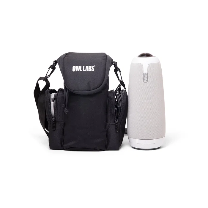 Owl Labs Estuche de Transporte Oficial para Meeting Owl 3, Funda Acolchada de Poliéster Negro con Correa, Protección Antirrayones para Cámara, Micrófono y Cables Owl Labs Estuche de Transporte Oficial para Meeting Owl 3, Funda Acolchada de Poliéster Negro con Correa, Protección Antirrayones para Cámara, Micrófono y Cables