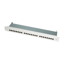 LogiLink NP0040A Patchpanel 19 de 24 puertos RJ-45 Gris Cat6e 1U