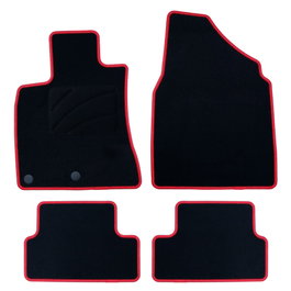 OCC Design Alfombrilla a Medida para Nissan Qashqai (2007-2013) 5 PZ Rojo