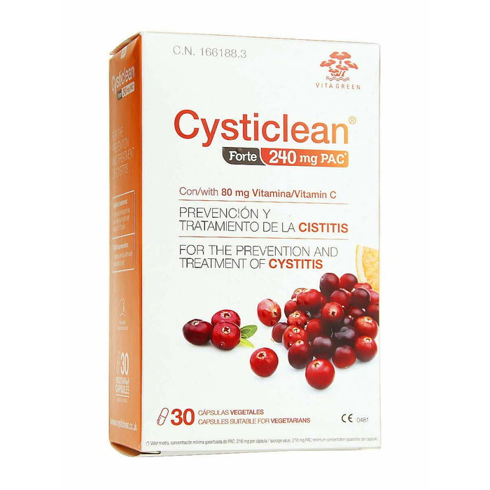 Cysticlean Forte con PAC, Vitamina C y Arándano Rojo cápsulas 30 u