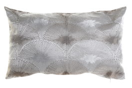 DKD Home Decor Cojín de Poliéster Gris 50x30 cm