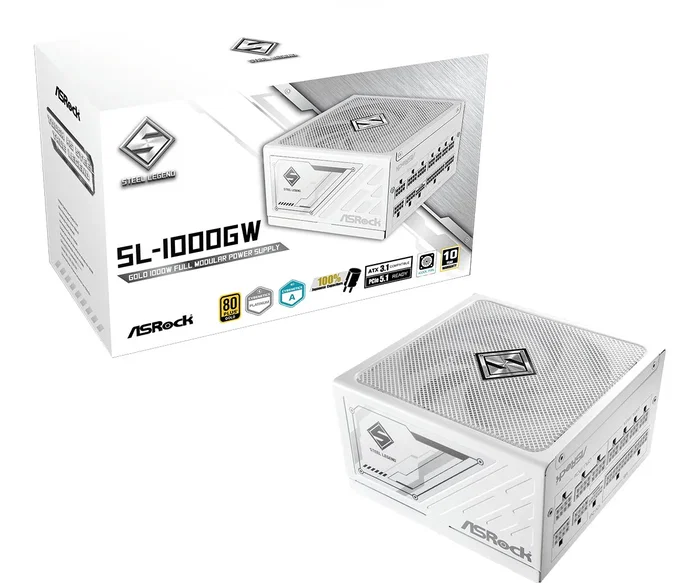 ASRock Steel Legend SL-1000GW 1000W ATX Blanco ASRock Steel Legend SL-1000GW 1000W ATX Blanco
