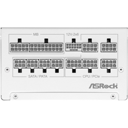 ASRock SL-1000GW Fuente de Alimentación, 1000W, 80 PLUS Gold, Modular, Blanca, PCI-E 5.1 ASRock SL-1000GW Fuente de Alimentación, 1000W, 80 PLUS Gold, Modular, Blanca, PCI-E 5.1
