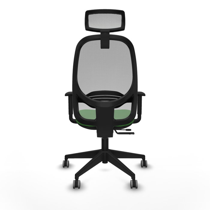 PIQUERAS Y CRESPO Silla de oficina Cilanco con mecanismo Sincro/Traslack, Verde y Gris