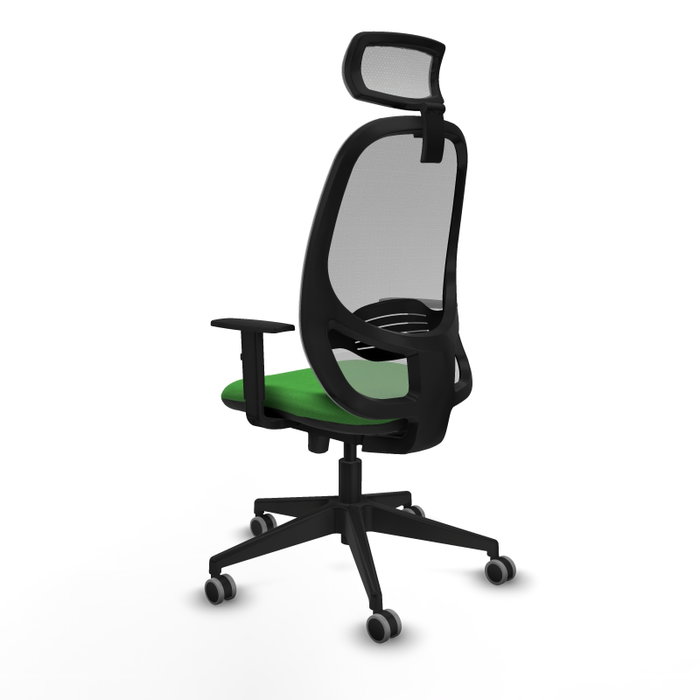 PIQUERAS Y CRESPO Silla de oficina Cilanco con mecanismo Sincro/Traslack, Verde y Gris