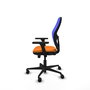 PIQUERAS Y CRESPO Silla de oficina Jorquera con mecanismo Sincro/Traslack, Azul y Naranja