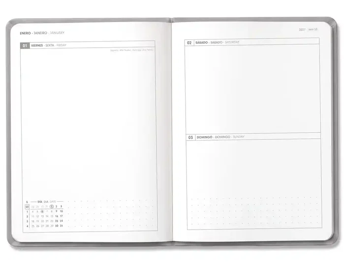 Liderpapel Agenda Antartik 2027 Rosa A5