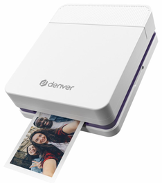 Denver MCP-6010 Impresora Portátil Blanca Inalámbrica y USB-C
