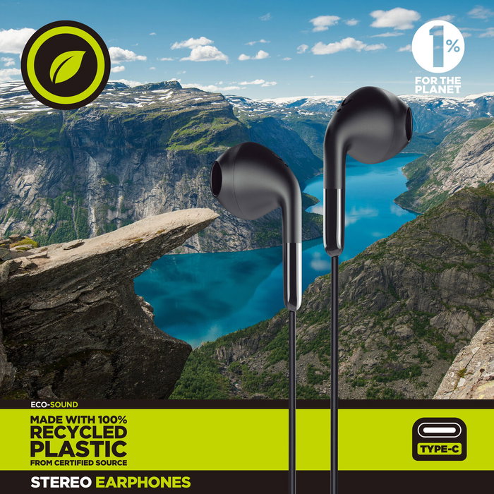 muvit for change auriculares estéreo E58 Tipo C negros