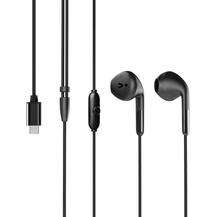 Muvit Auriculares E58 Tipo C Negros