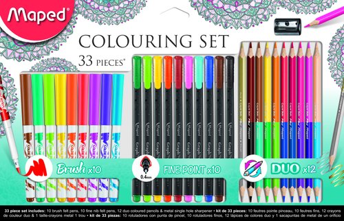 Maped Set de dibujo mandalas 33 piezas colores surtidos