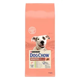 Purina Dog Chow Canine Adult Sensitive Salmon 14 kg - Comida para perros adulto estómago sensible, 14 kilogramos