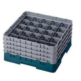 CAMBRO Cesta de lavado 25 comp. 4 alturas Cerceta