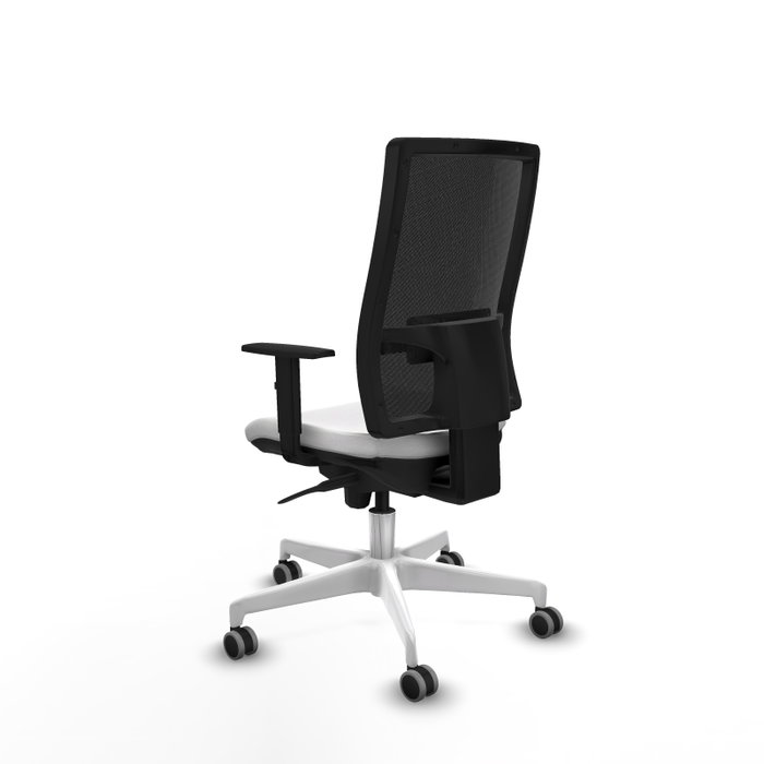 PIQUERAS Y CRESPO Silla de oficina Horna con mecanismo Sincro, Blanco y Negro
